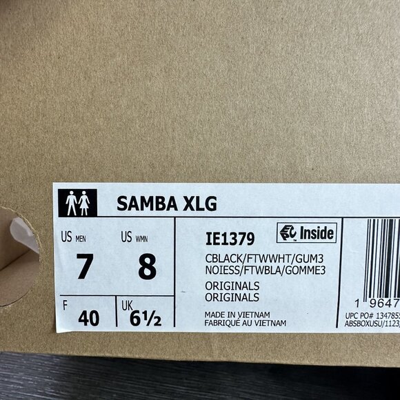 Adidas Samba XLG Women's size 8 Black White Casual Shoes IE1379 - Picture 8 of 8